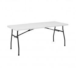 White folding table 6' buffet style