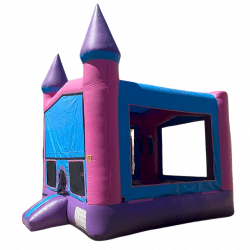 715E28EF AF1A 4A00 83DA 21E0BECF09C2 1714150268 Pink/Purple Bounce House Castle w/ Hoop